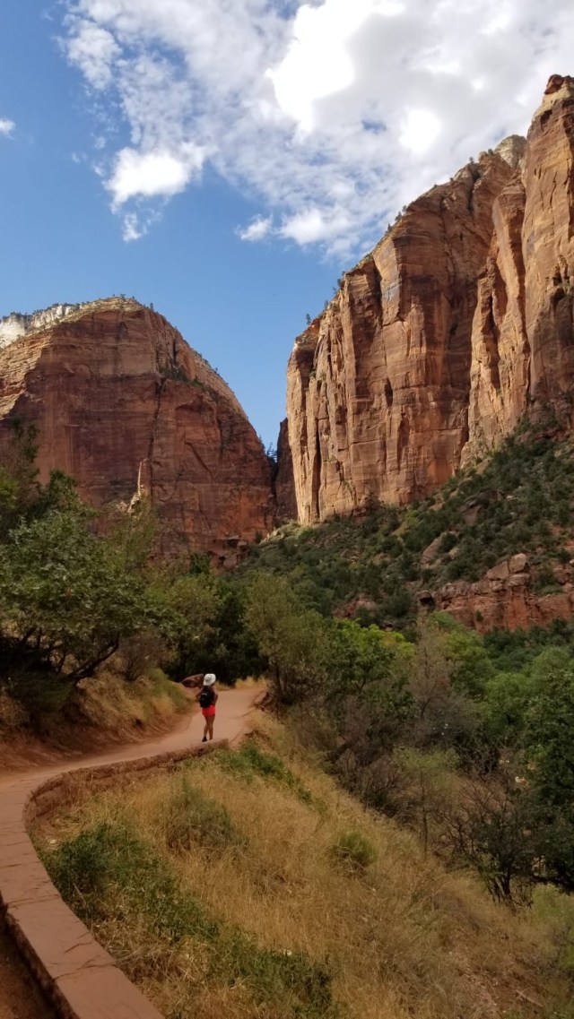 Zion National Park heading to Emerald Pool trail